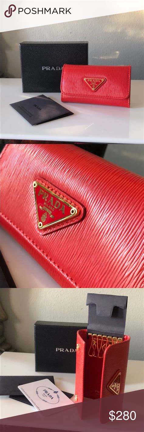 prada key holder wallet|authentic prada wallet.